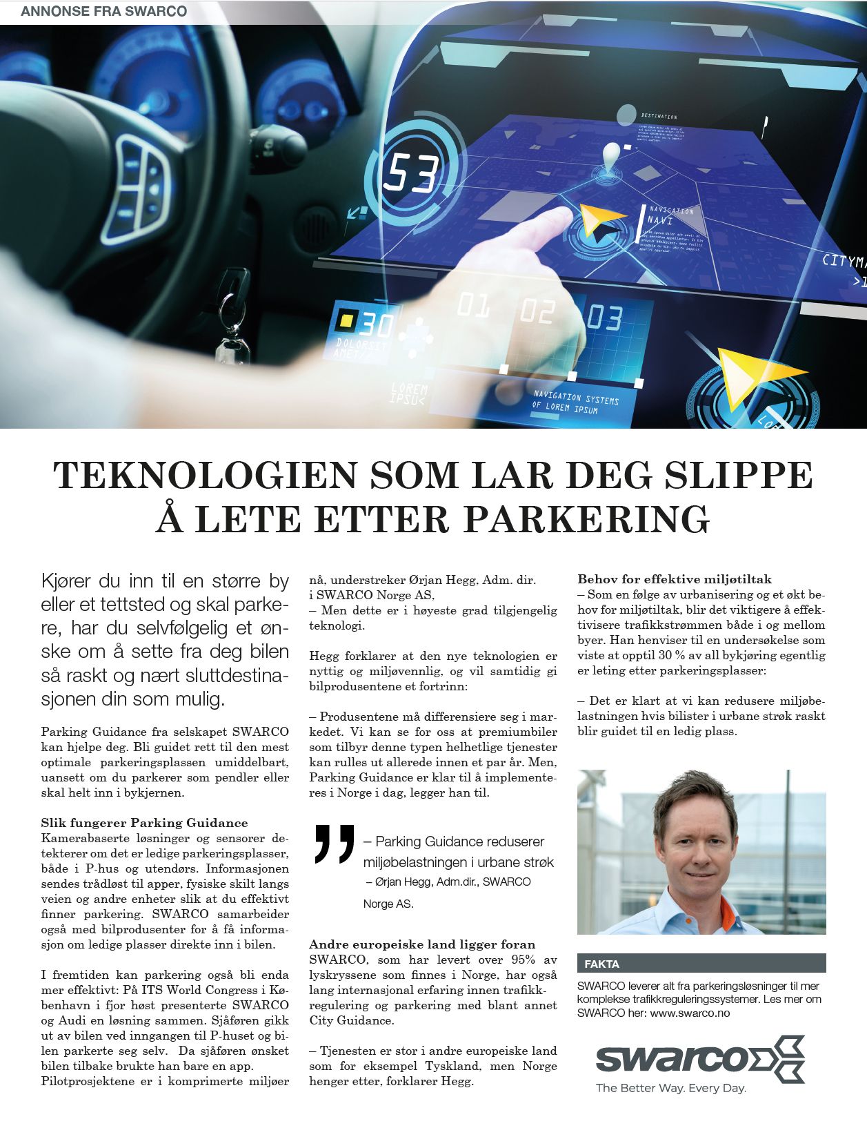 Teknisk Ukeblad Content AD SWARCO Teknisk Ukeblad Content AD SWARCO