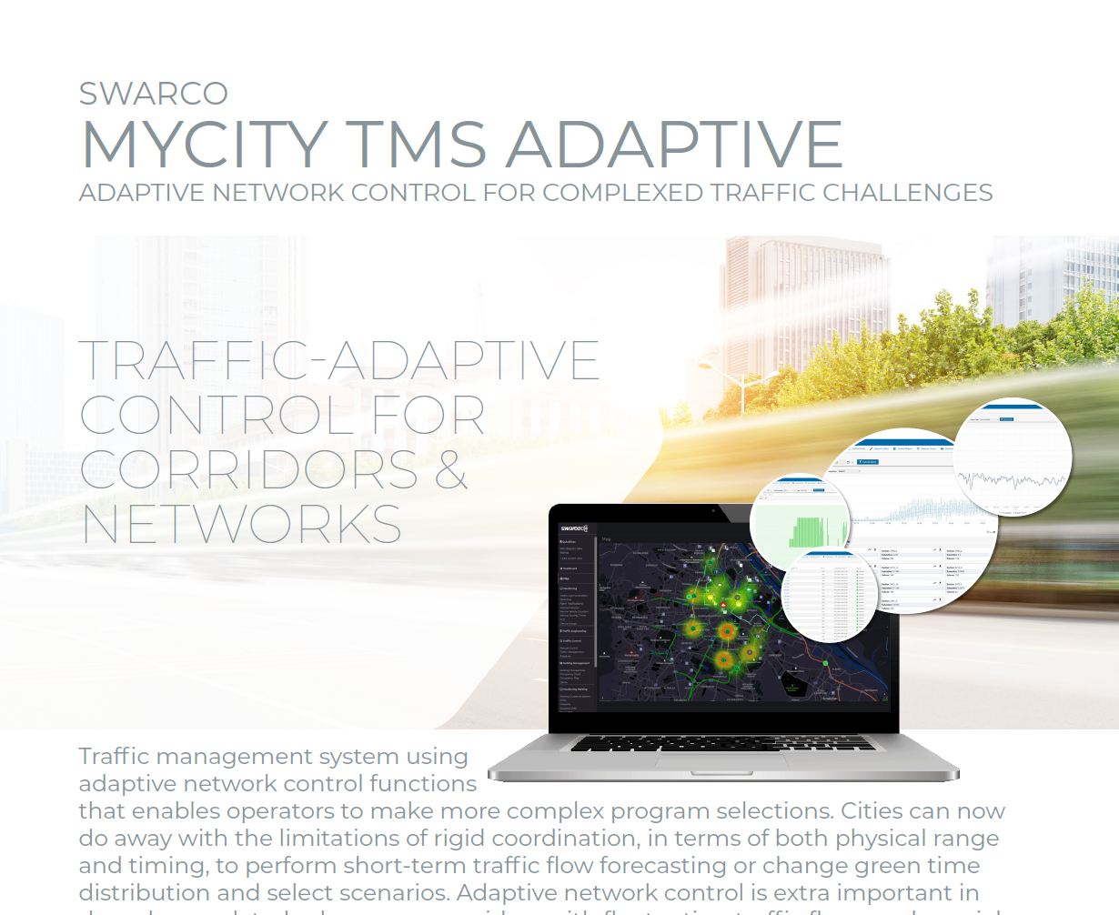 SWARCO MyCity TMS Adaptive Datenblatt 2021 DE