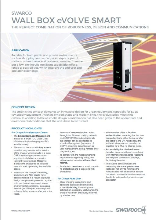 eVolve Wallbox Datasheet