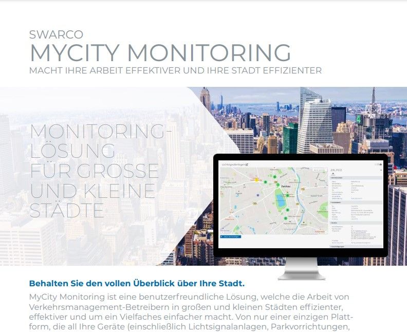 SWARCO MyCity Monitoring Datenblatt