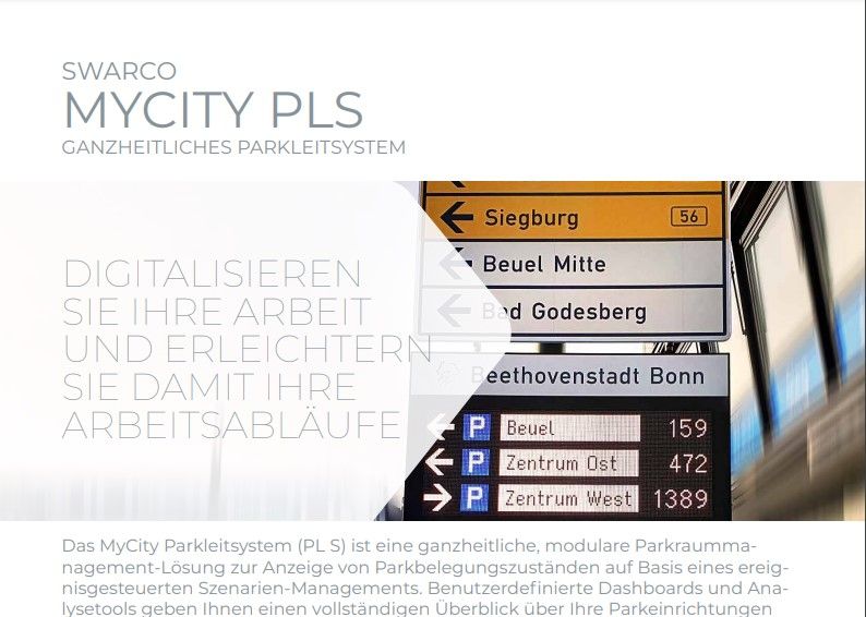 SWARCO MyCity PLS Datenblatt