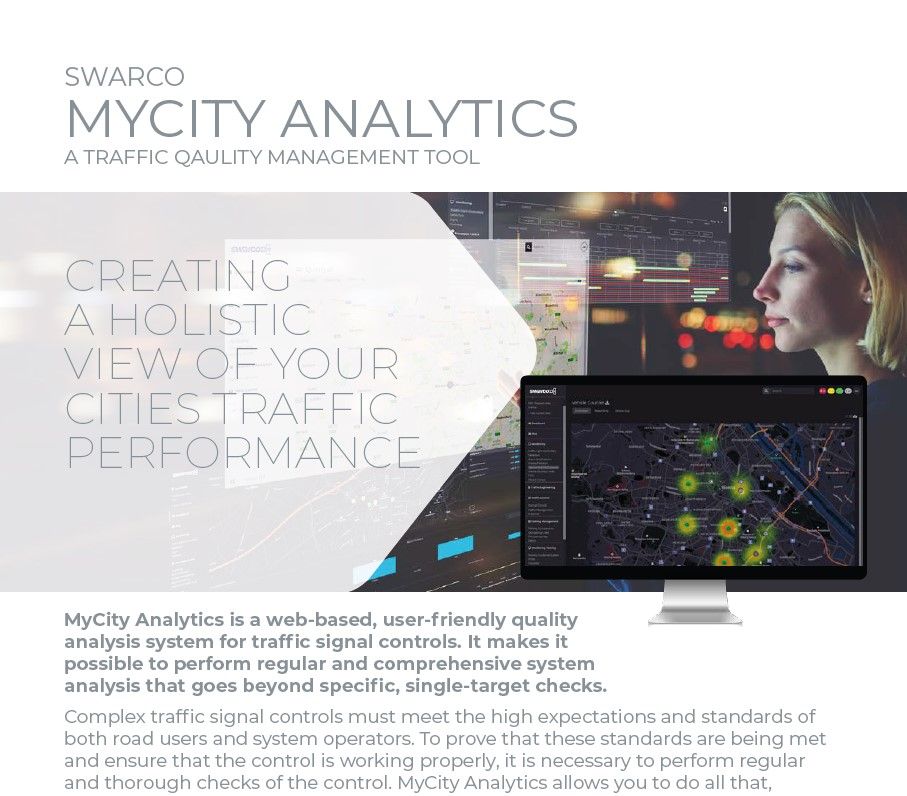 SWARCO MyCity Analytics Solution Sheet 2022