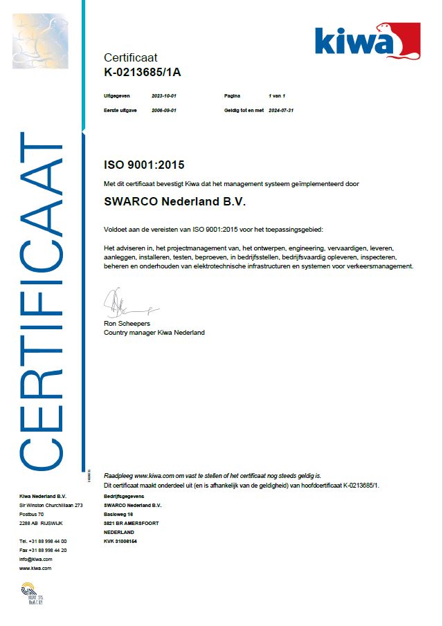 Certificaat ISO 9001:2015, K-0213685-1A