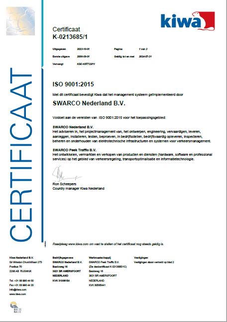 Certificaat ISO 9001:2015, K-0213685-1