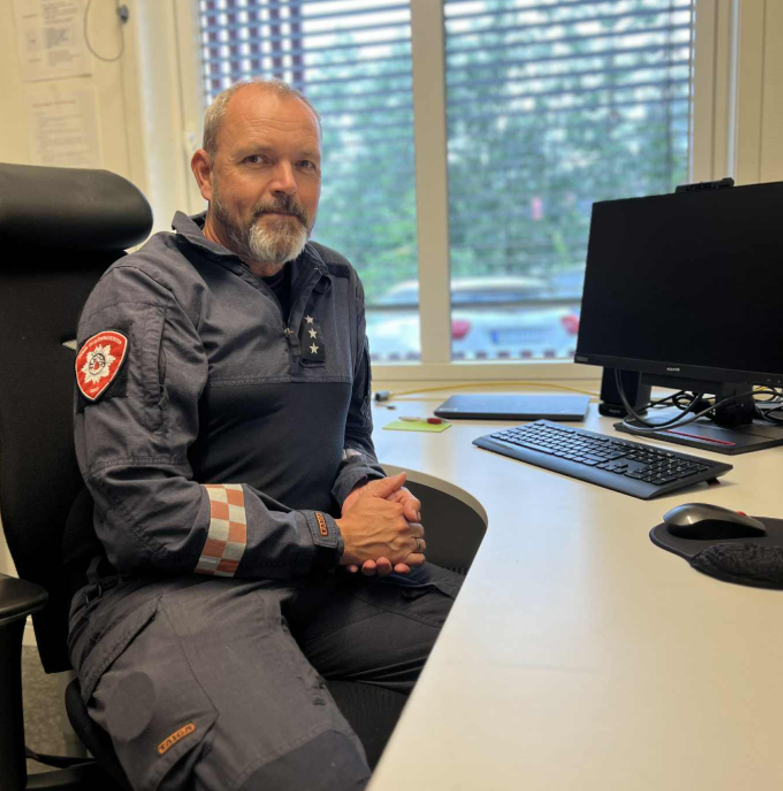 Paul Smith, stasjonssjef ved Eikenga brannstasjon