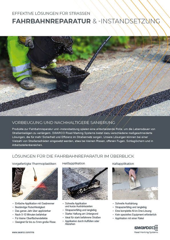 Fahrbahnreparatur & -instandsetzung Flyer