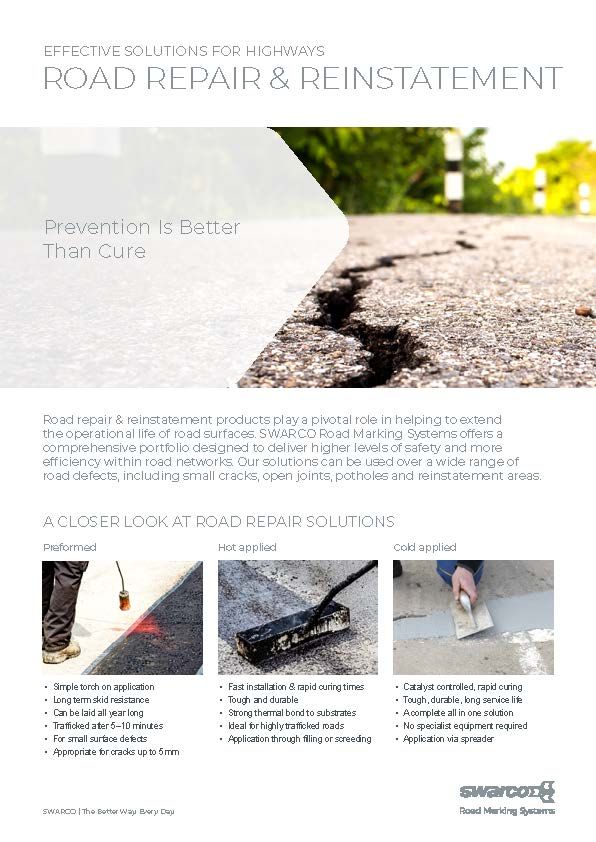Road Repair and Reinstatement Flyer