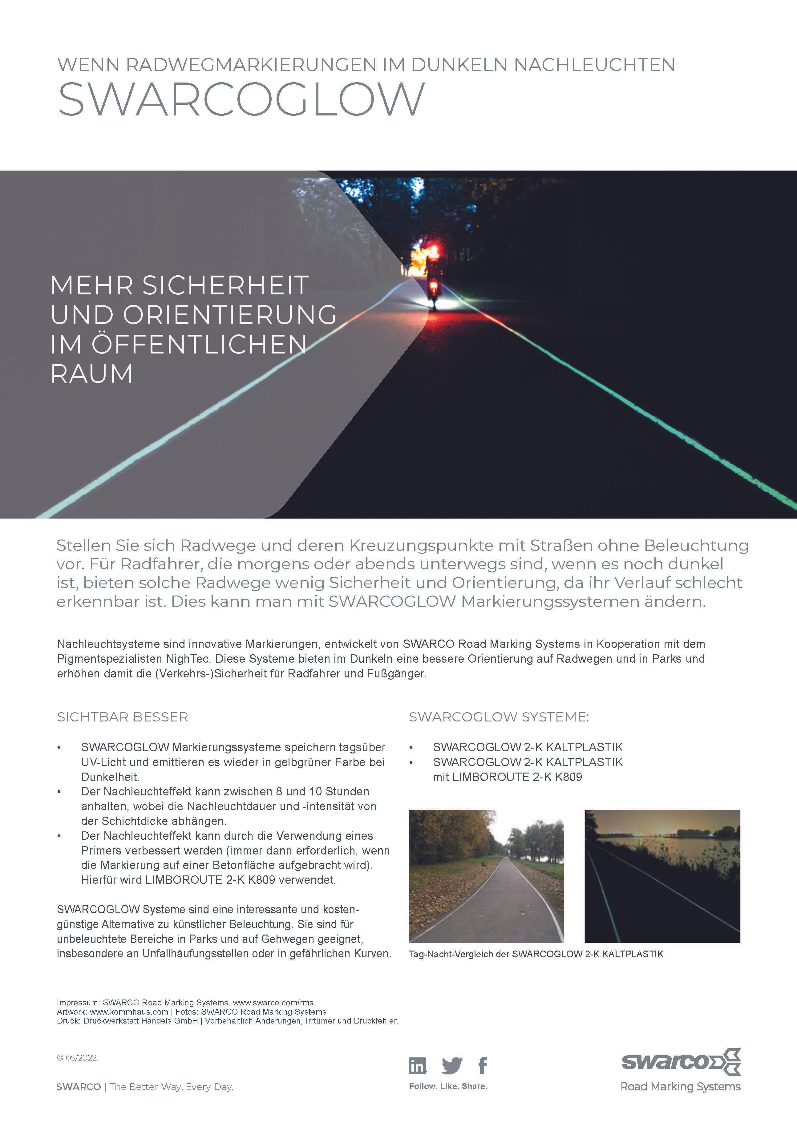 Nachleuchtsysteme Radwege Flyer