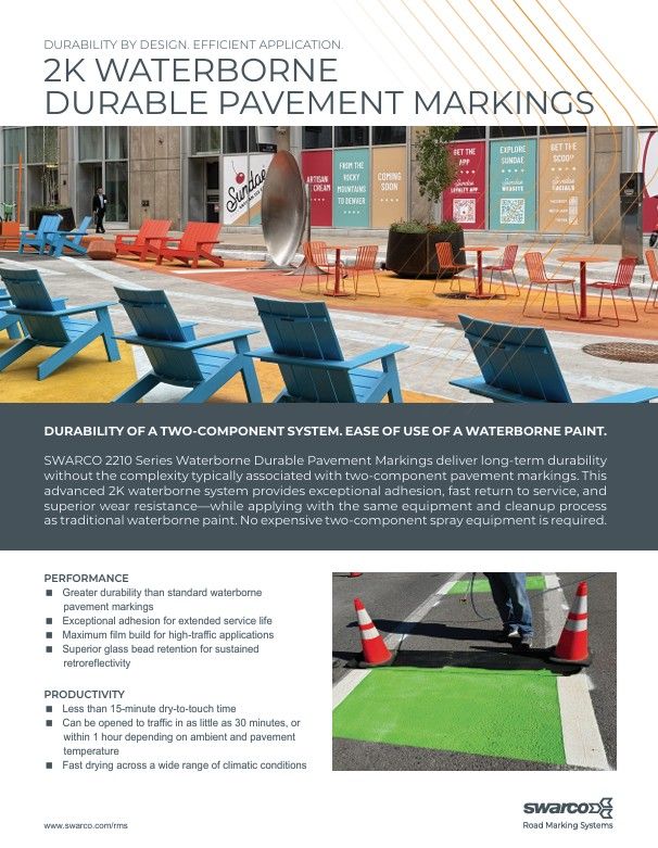 SWARCO 2K Waterboren Durable Pavement Markings