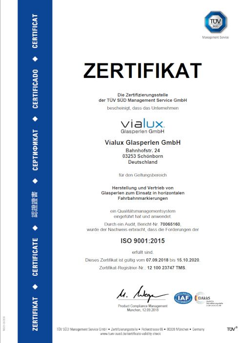 ISO 9001 ZERTIFIKAT