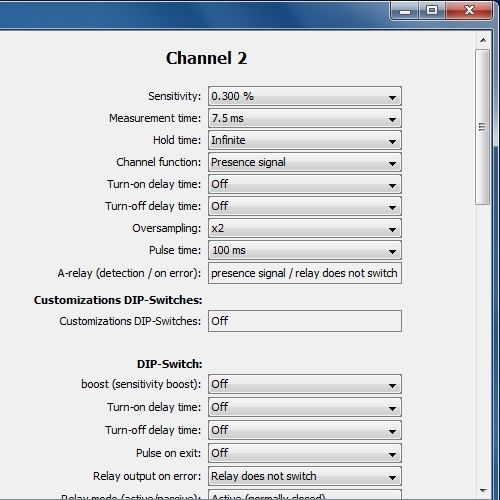 Serviceprogramvare for sløyfedetektorer